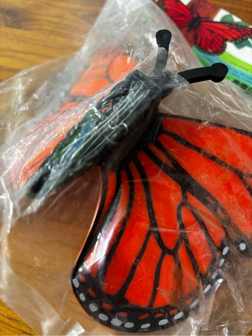Vintage 1983 Artline Monarch Butterfly Tree Ornaments Set of 2 NOS Retro - Picture 4 of 7